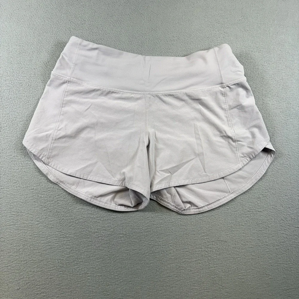 Lululemon Speed Up Running Shorts Womens Size 4 Lavender Lined Zip Pocket